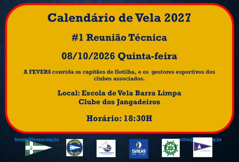 FEVERS realiza Reunião Técnica para construção do Calendário de Vela 2027